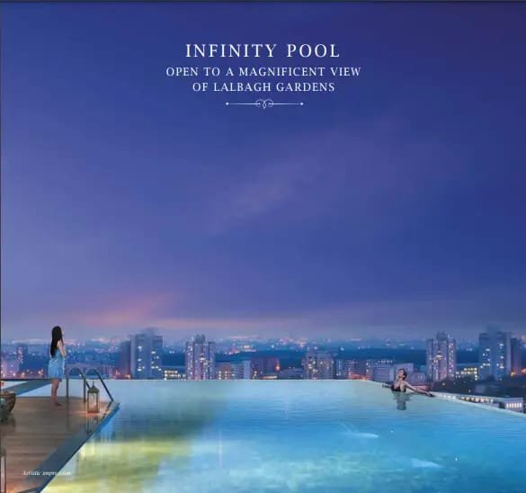 Purva Grand Orient infinity swimming pool Central Bengaluru Luxury Apartments